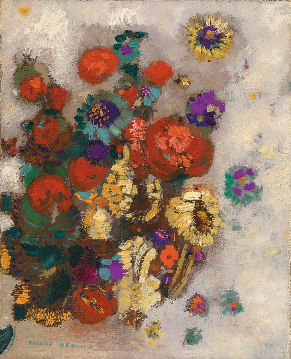 Flot blomster. af Odilon Redon