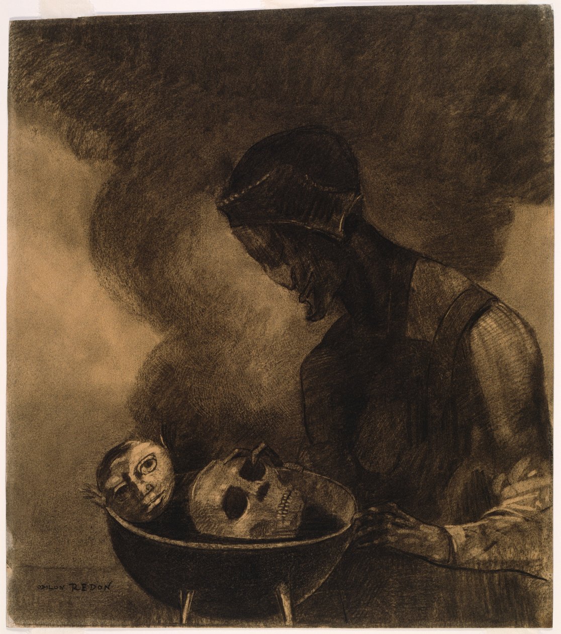 Troldkvindens kedel af Odilon Redon