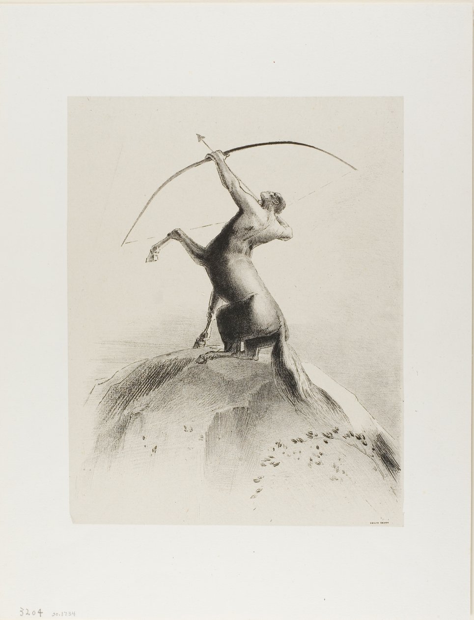 Kentaur sigter mod skyerne af Odilon Redon
