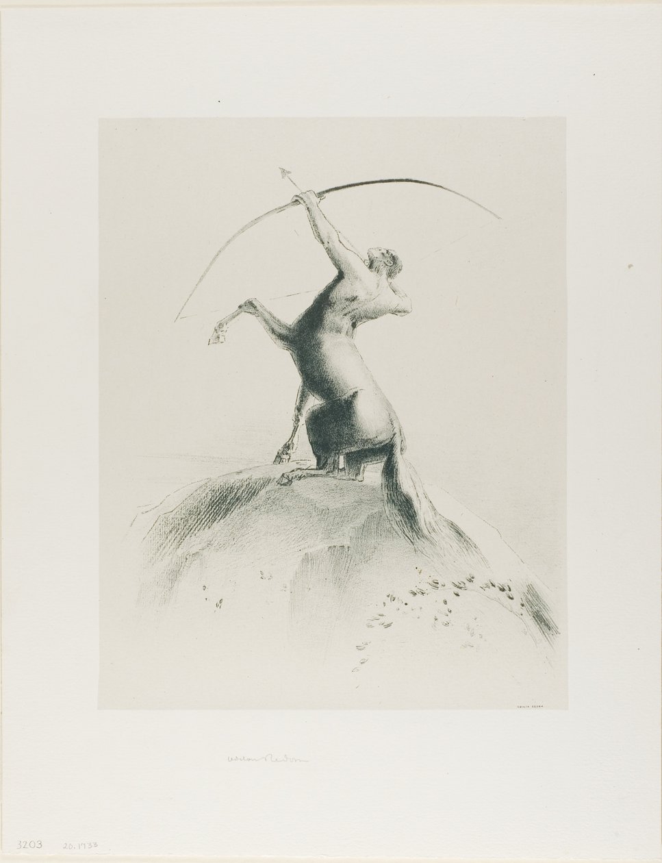 Kentaur sigter mod skyerne af Odilon Redon