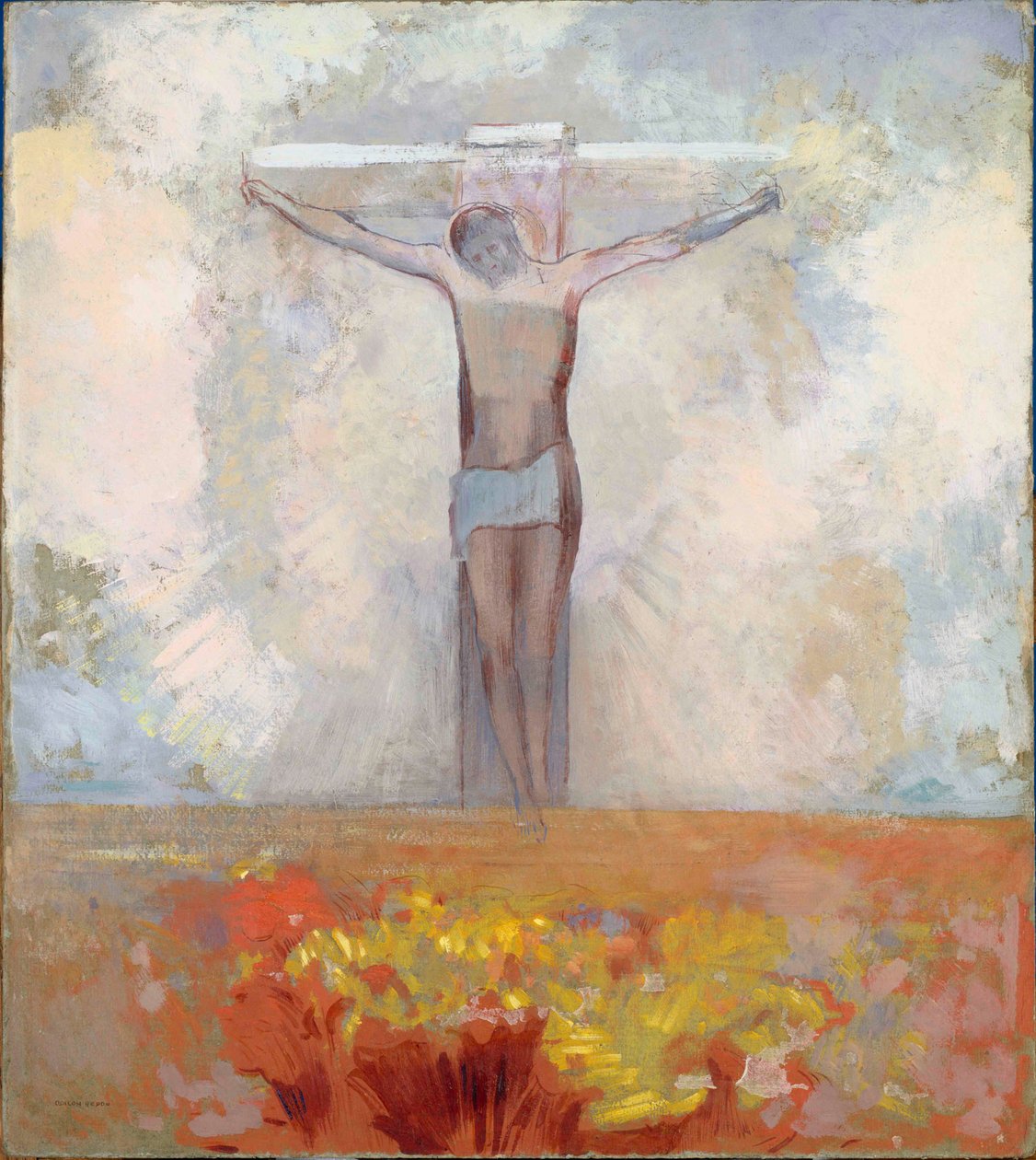 Kristus på korset, ca. 1910. af Odilon Redon