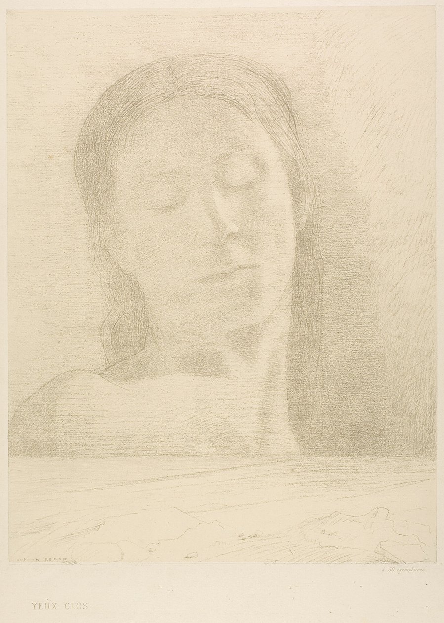 Lukkede Øjne af Odilon Redon