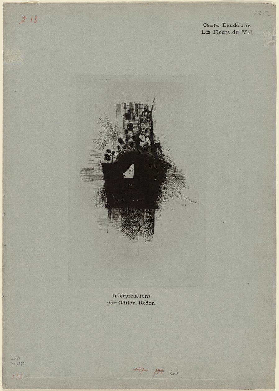 Cover/frontstykke til Les Fleurs du Mal, plade 1 af 9 af Odilon Redon