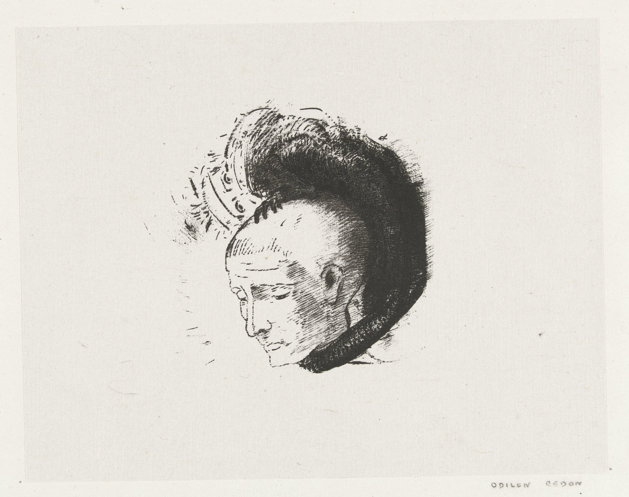 Den idealistiske bevægelse i maleriet Le mouvement idealiste en peinture af Odilon Redon
