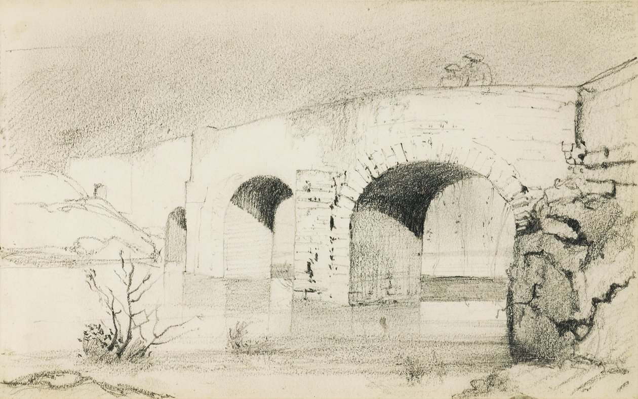 Tegning fra et album med titlen "Baskerlandet", 1862-63 af Odilon Redon