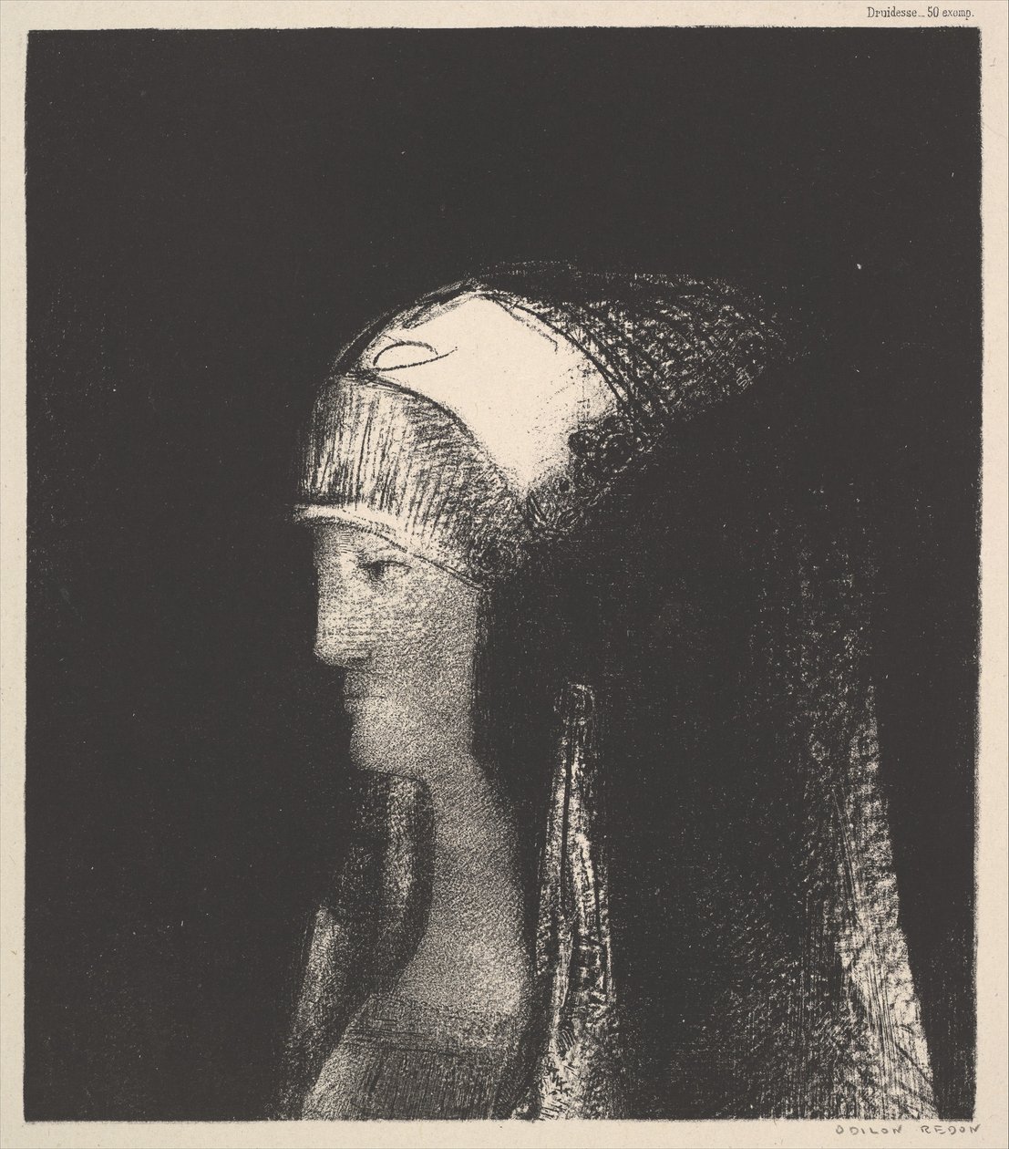 Druidesse, 1891. af Odilon Redon
