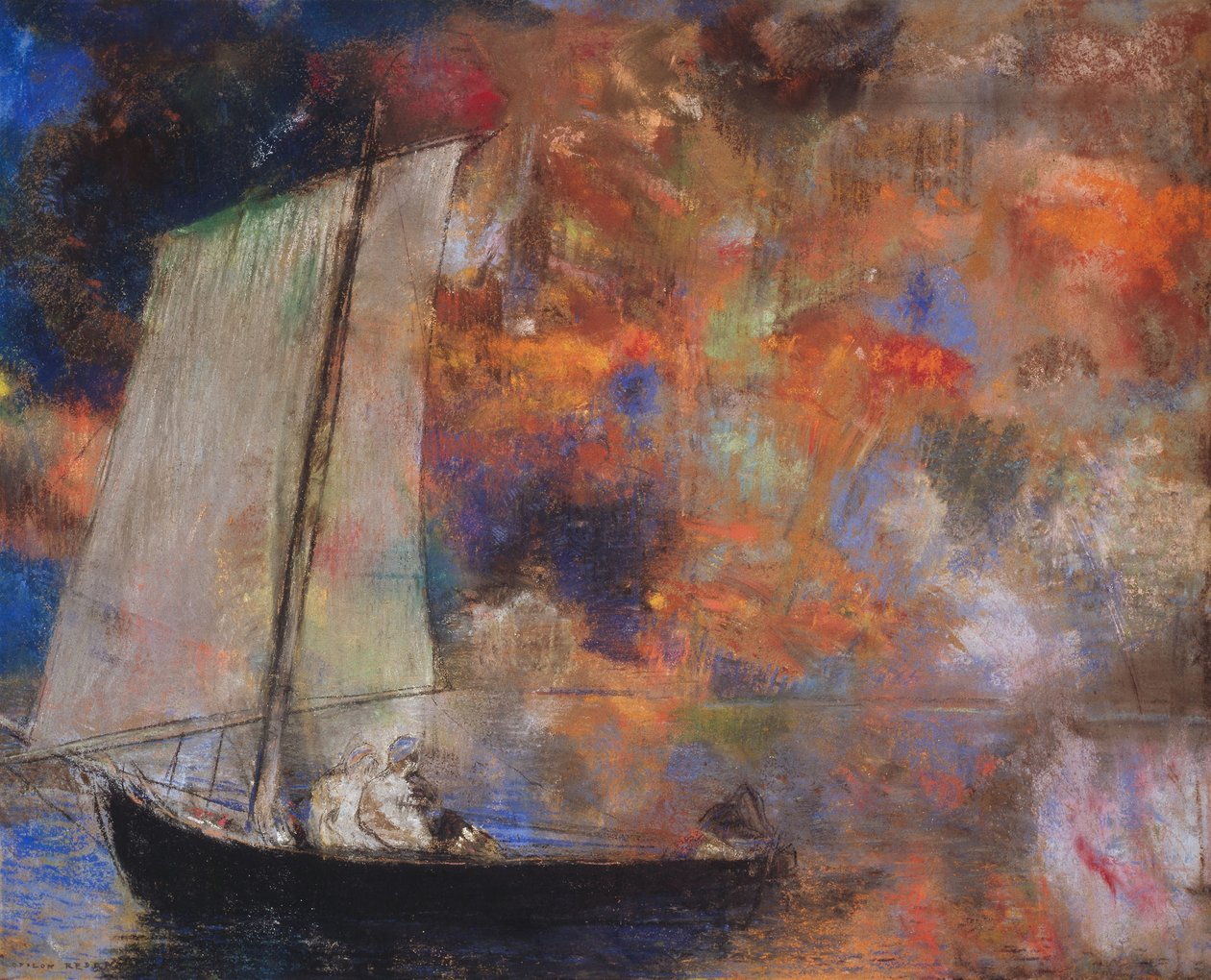 Flower Clouds, ca. 1903 (pastel på papir) af Odilon Redon