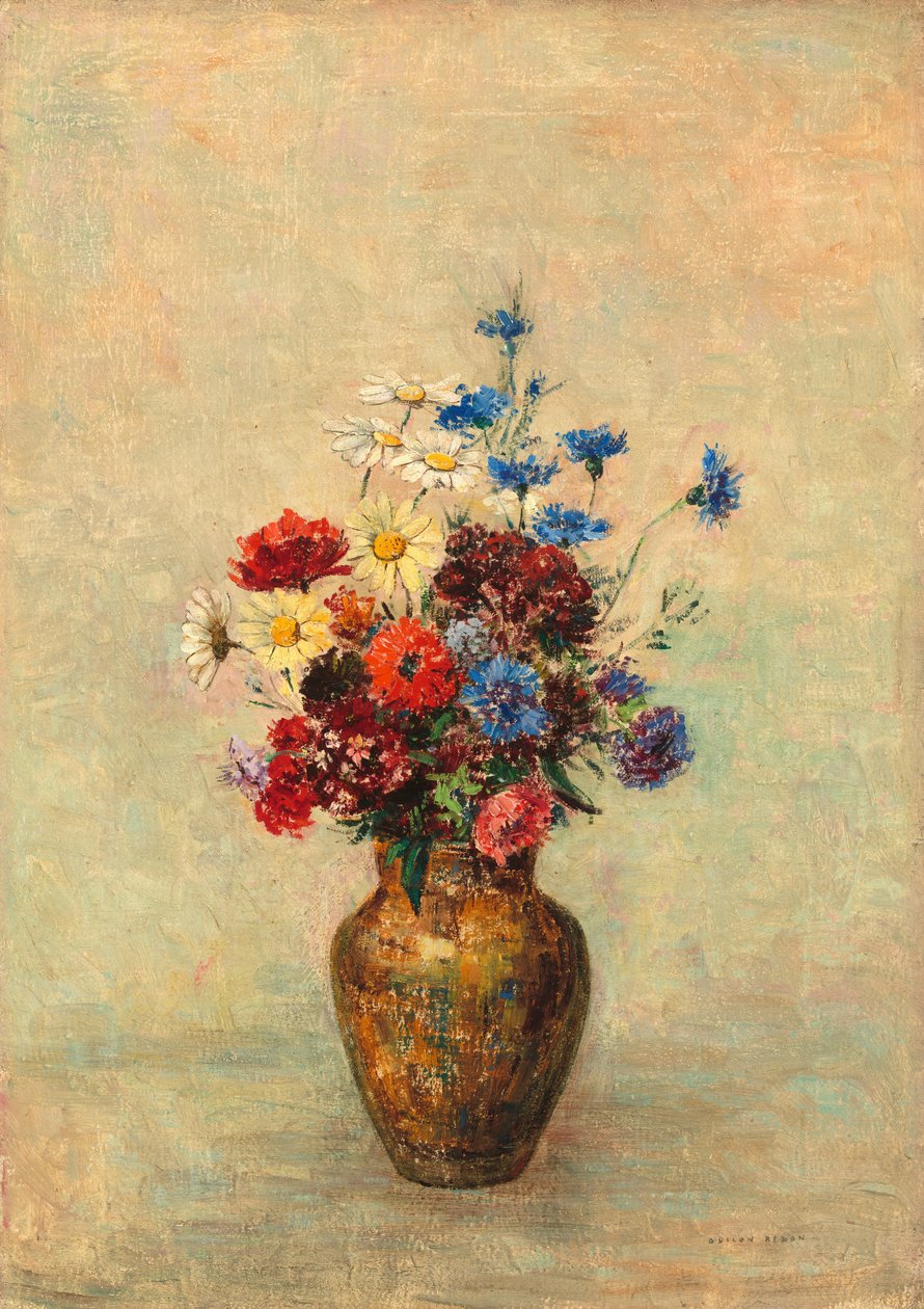 Blomster i en vase af Odilon Redon