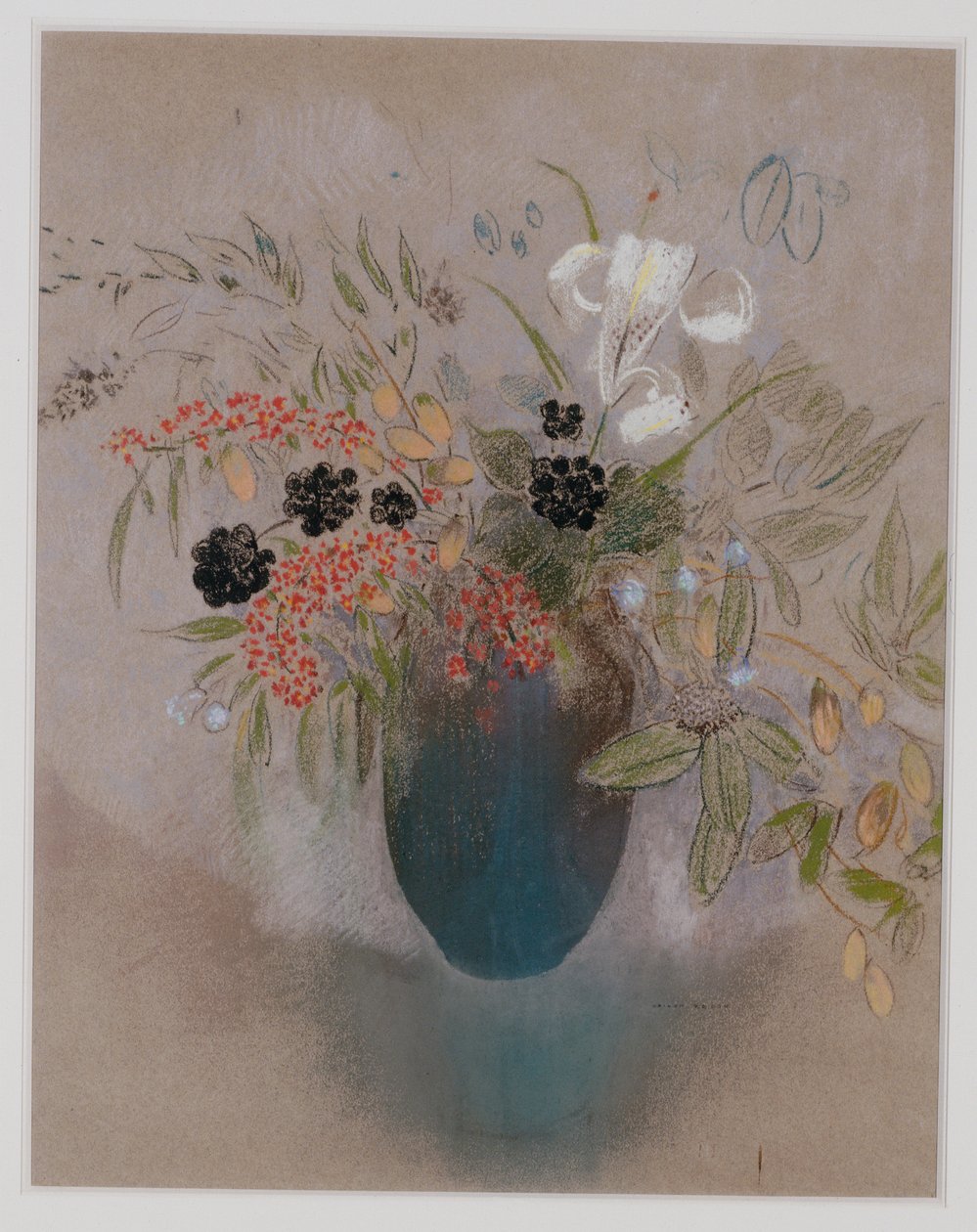 Blomster i en vase af Odilon Redon