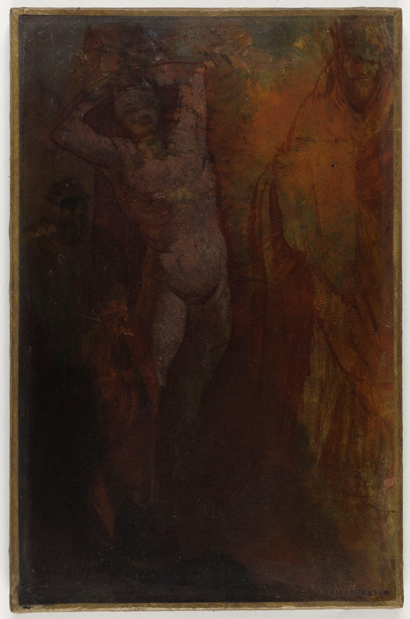 Fransk: Composition à trois personnages (Flagellation) af Odilon Redon