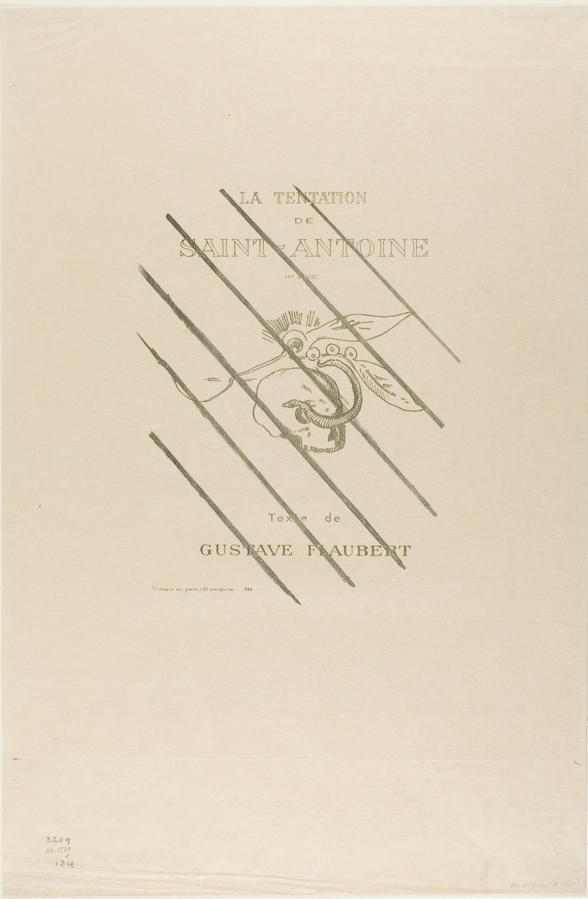 Frontispice/Titelplade til Tentation de St. Antoine af Odilon Redon