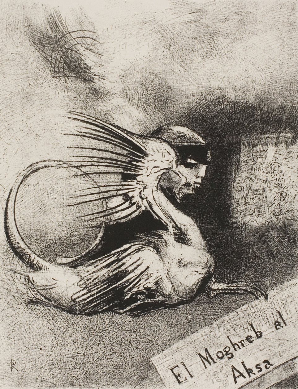 Frontispice til El Moghreb al Aksa af Edmond Picard af Odilon Redon