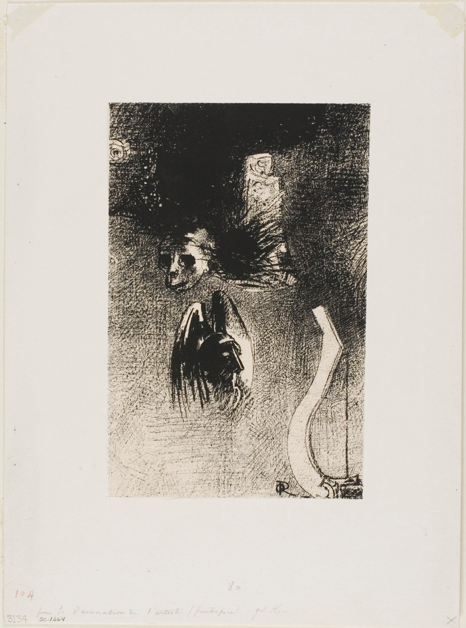 Frontispice til Iwan Gilkins Damnation af kunstneren af Odilon Redon