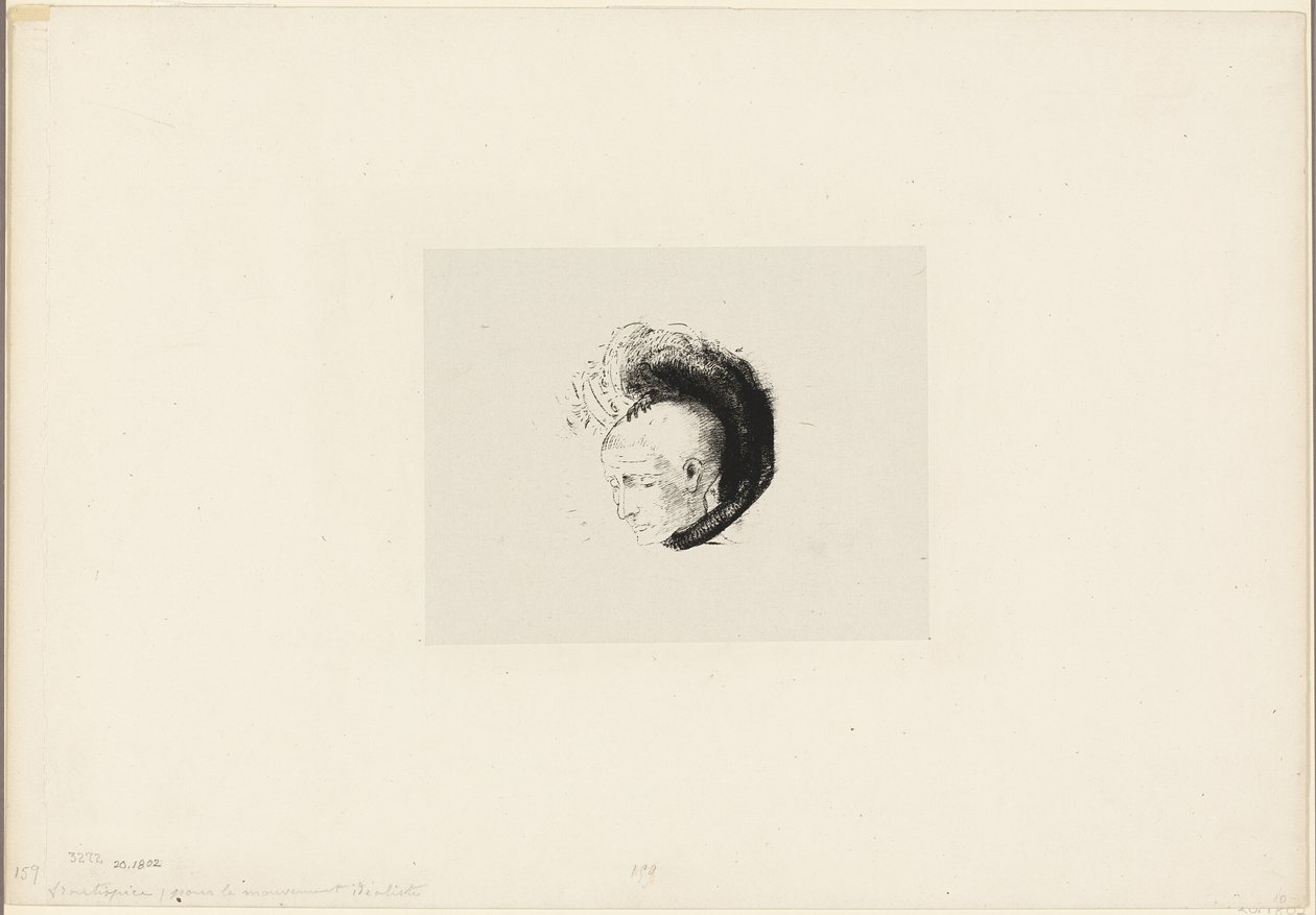 Frontispice til Le mouvement idéaliste en peinture (Den idealistiske bevægelse i malerkunsten) af André Mellerio af Odilon Redon