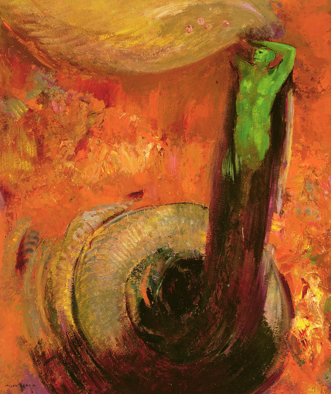 Grøn Død, ca. 1905 af Odilon Redon