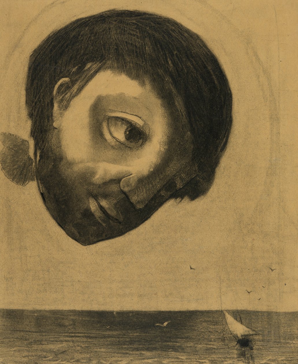 Guardian Spirit of the Waters, 1878 af Odilon Redon