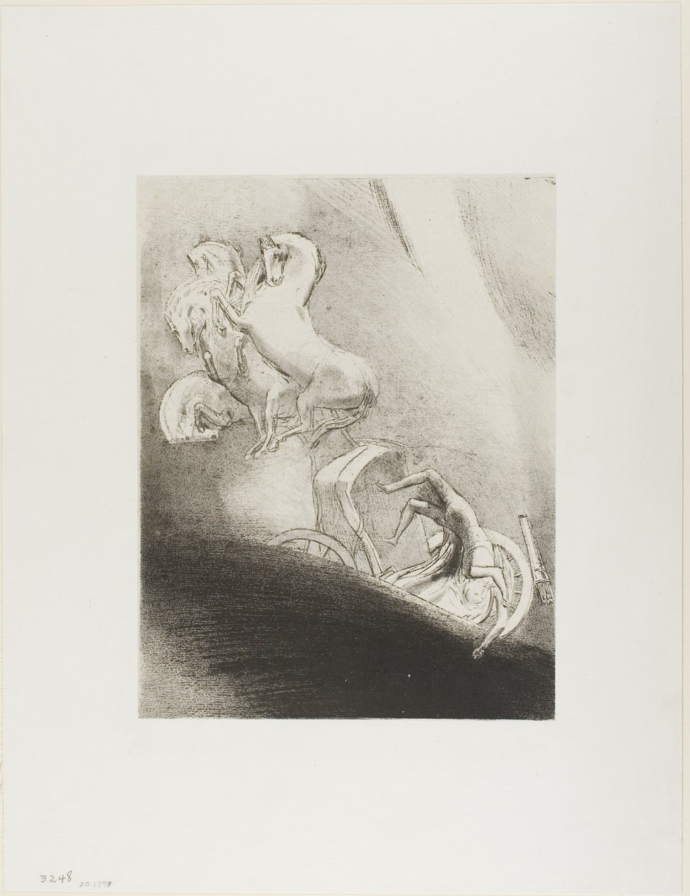 He Falls Head Foremost Into the Abyss, plade 17 af 24 af Odilon Redon