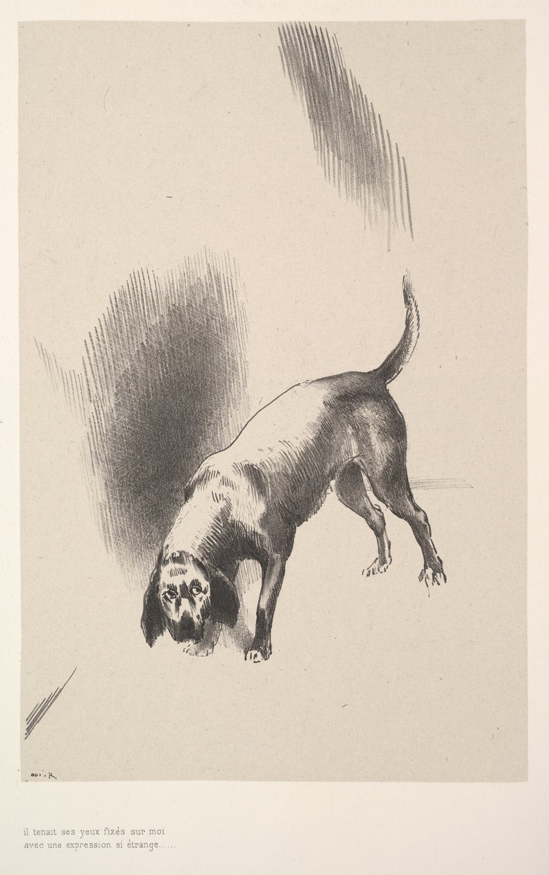 Han stirrede blikket på mig med et udtryk, der var så mærkeligt, 1896. af Odilon Redon