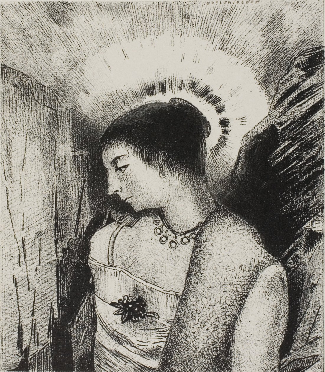 Her er den gode gudinde, bjergenes Idaean Mother, plade 15 af 24 af Odilon Redon