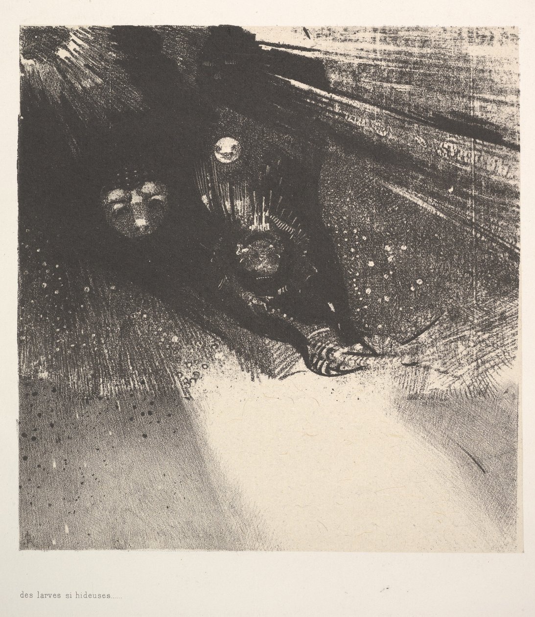 Hæslige larver, 1896. af Odilon Redon