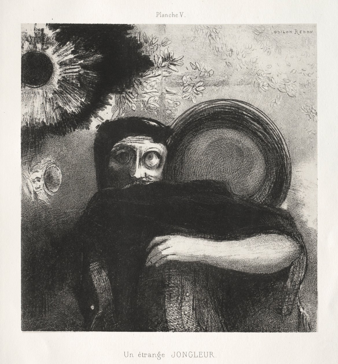 Homage to Goya: A Strange Jonglør, 1885. af Odilon Redon