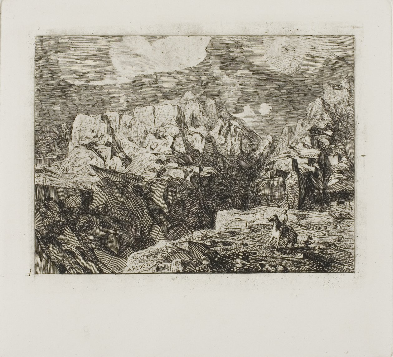 Rytter i bjergene af Odilon Redon