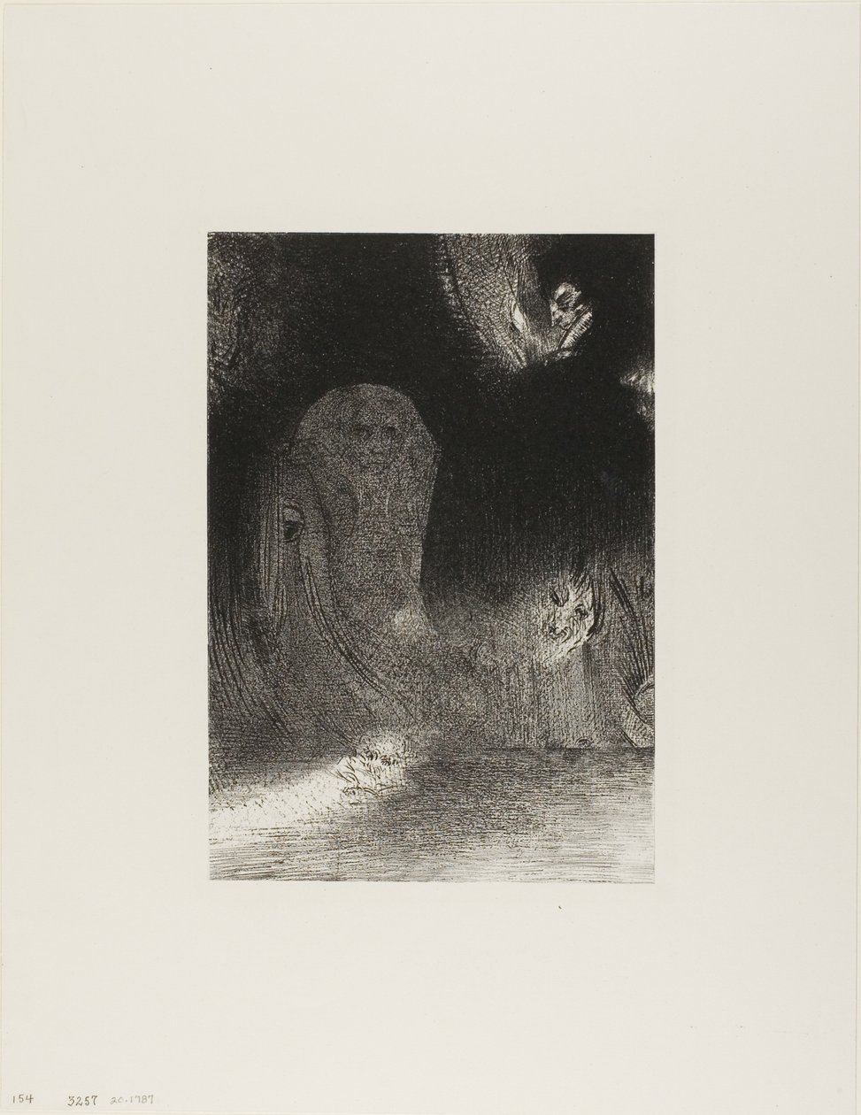 Jeg har nogle gange set på himlen, hvad der virkede som former for spiritus, plade 21 af 24 af Odilon Redon