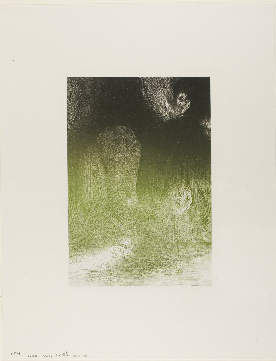 Jeg har nogle gange set på himlen, hvad der virkede som former for spiritus, plade 21 af 24 af Odilon Redon