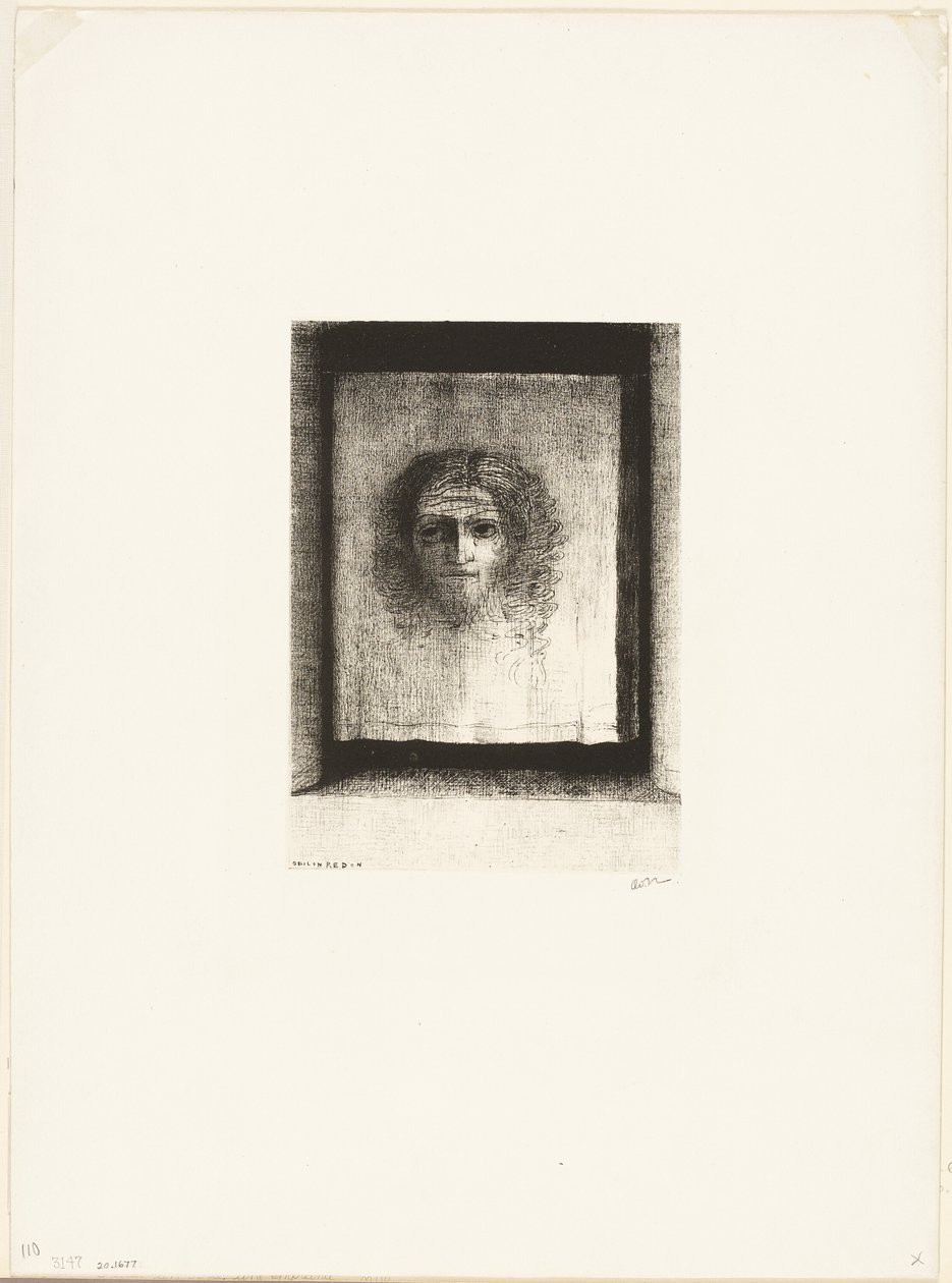 Det var et slør, et aftryk, plade 1 af 6 af Odilon Redon