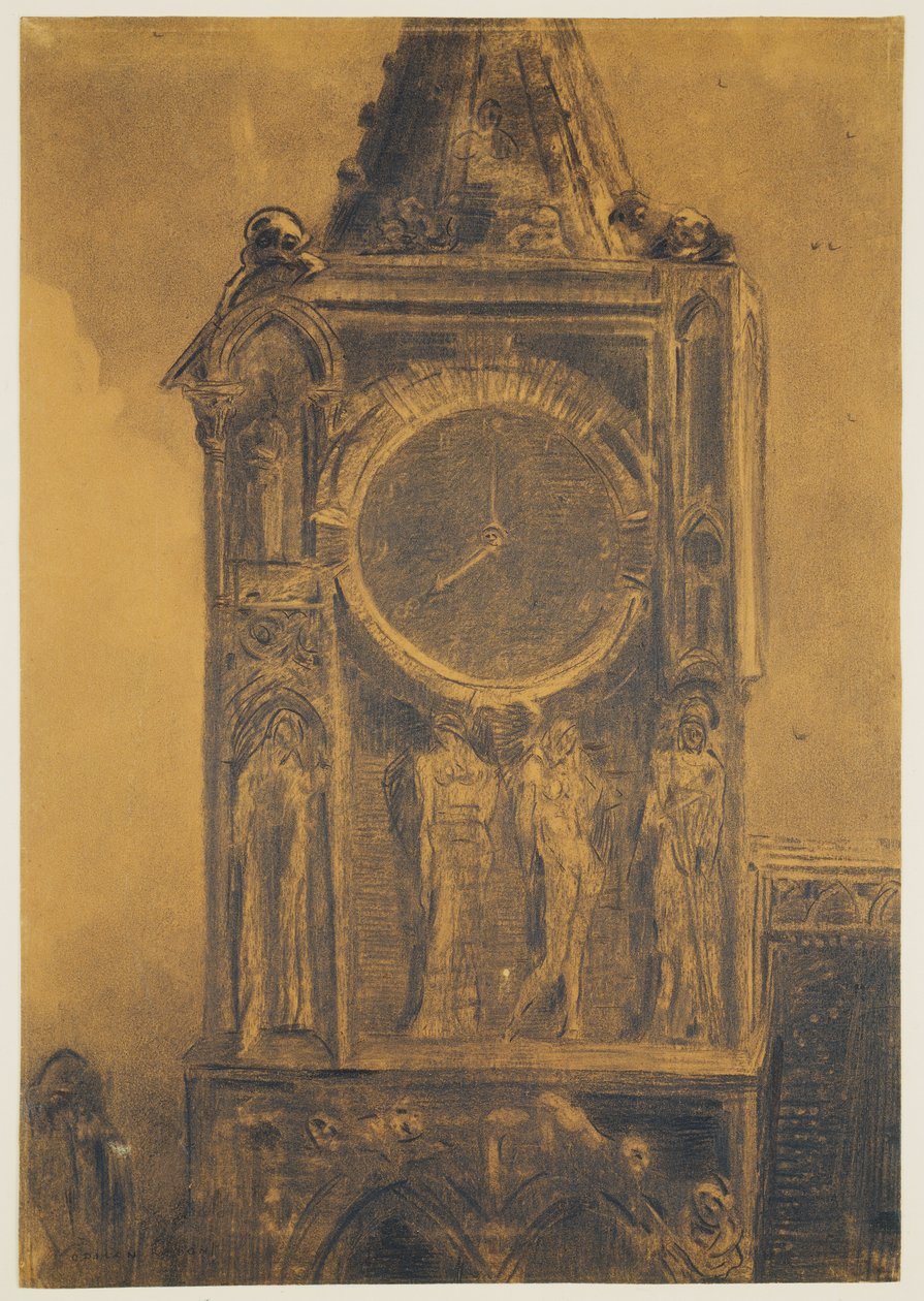 Die tiefe Glocke von Sainte-Gudule af Odilon Redon