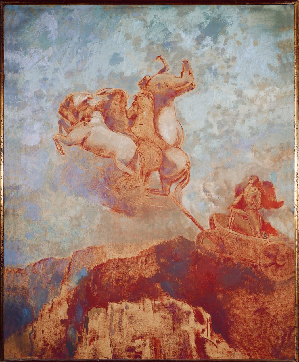 The Chariot of Apollo (olie på lærred) af Odilon Redon