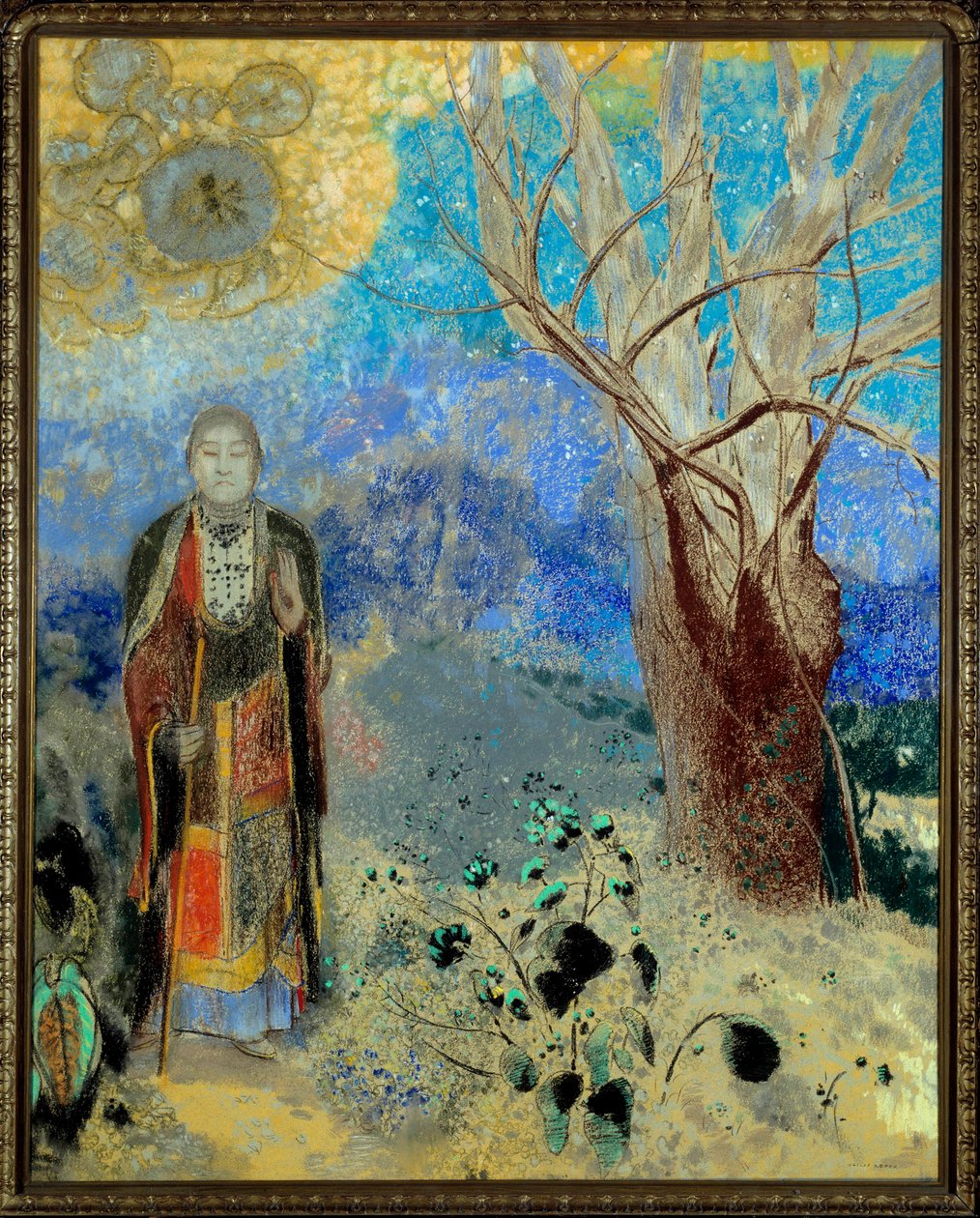 Pastelbuddhaen af ​​Odilon Redon (1840-1916) 1906-1907. Sol. 0,9x0,73 m Paris, Orsay Museum af Odilon Redon