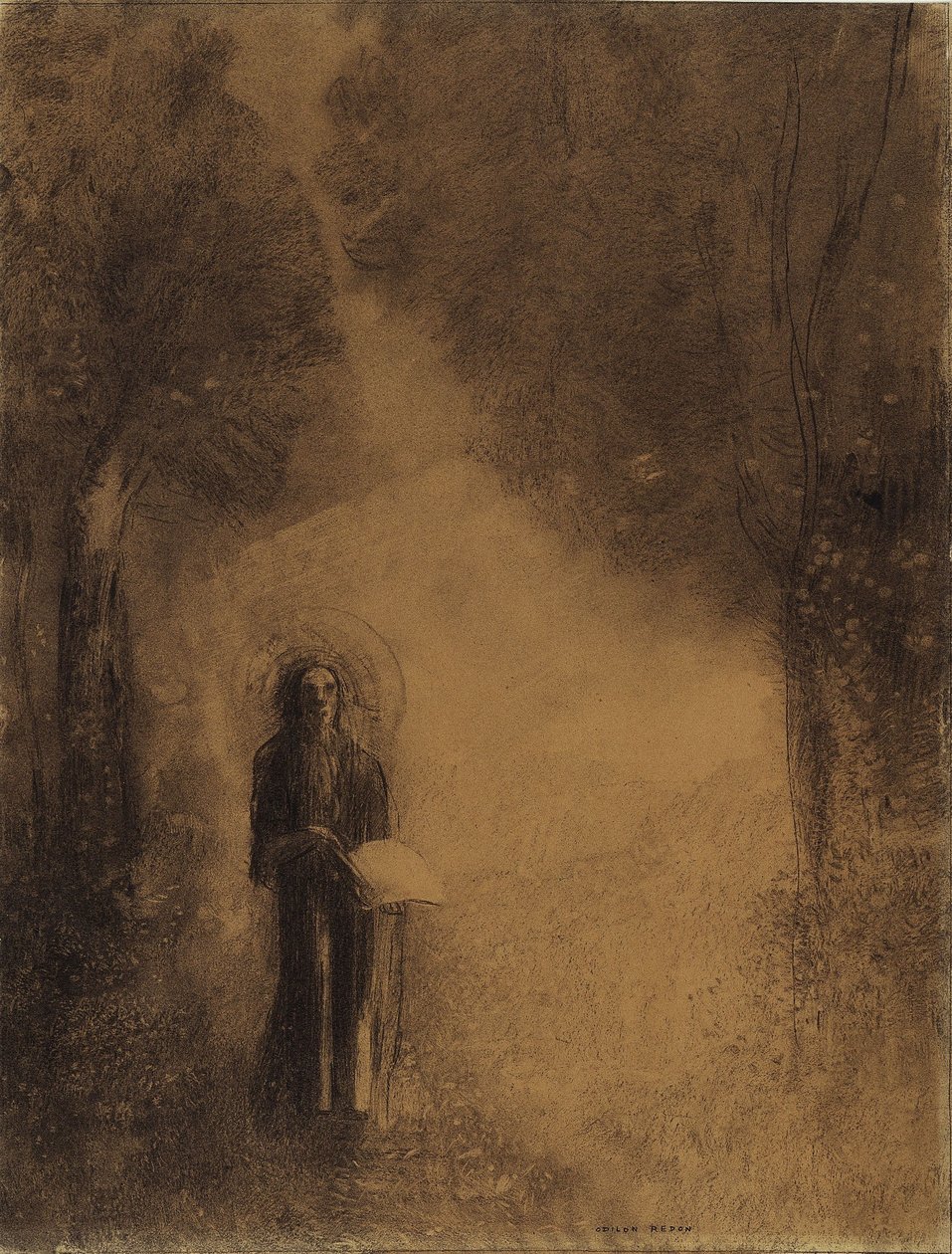 Den spadserende, studie til „Gående Buddha“ af Odilon Redon