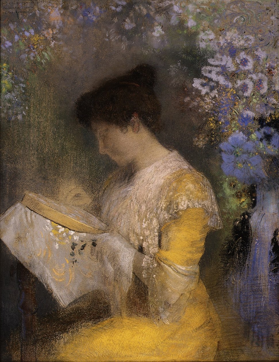 Madame Arthur Fontaine (Marie Escudier, 1865-1946) af Odilon Redon