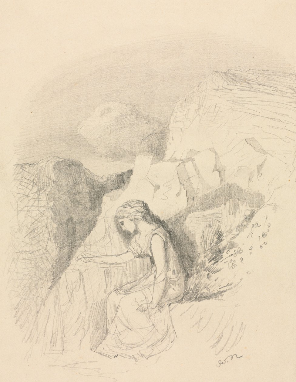 Melankoli, ca. 1868. af Odilon Redon