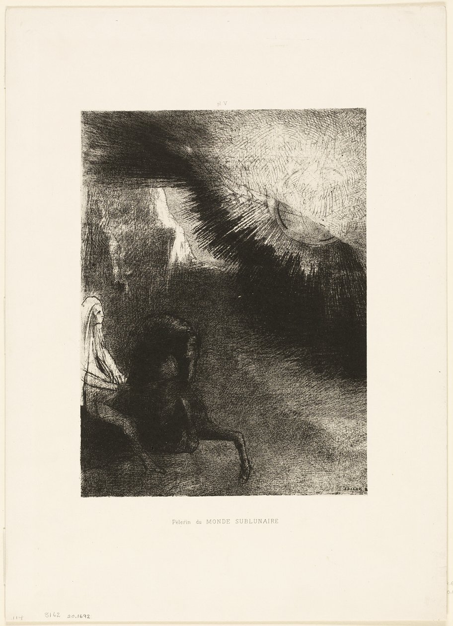 Pilgrim of the Sublunary World, plade 5 af 6 af Odilon Redon