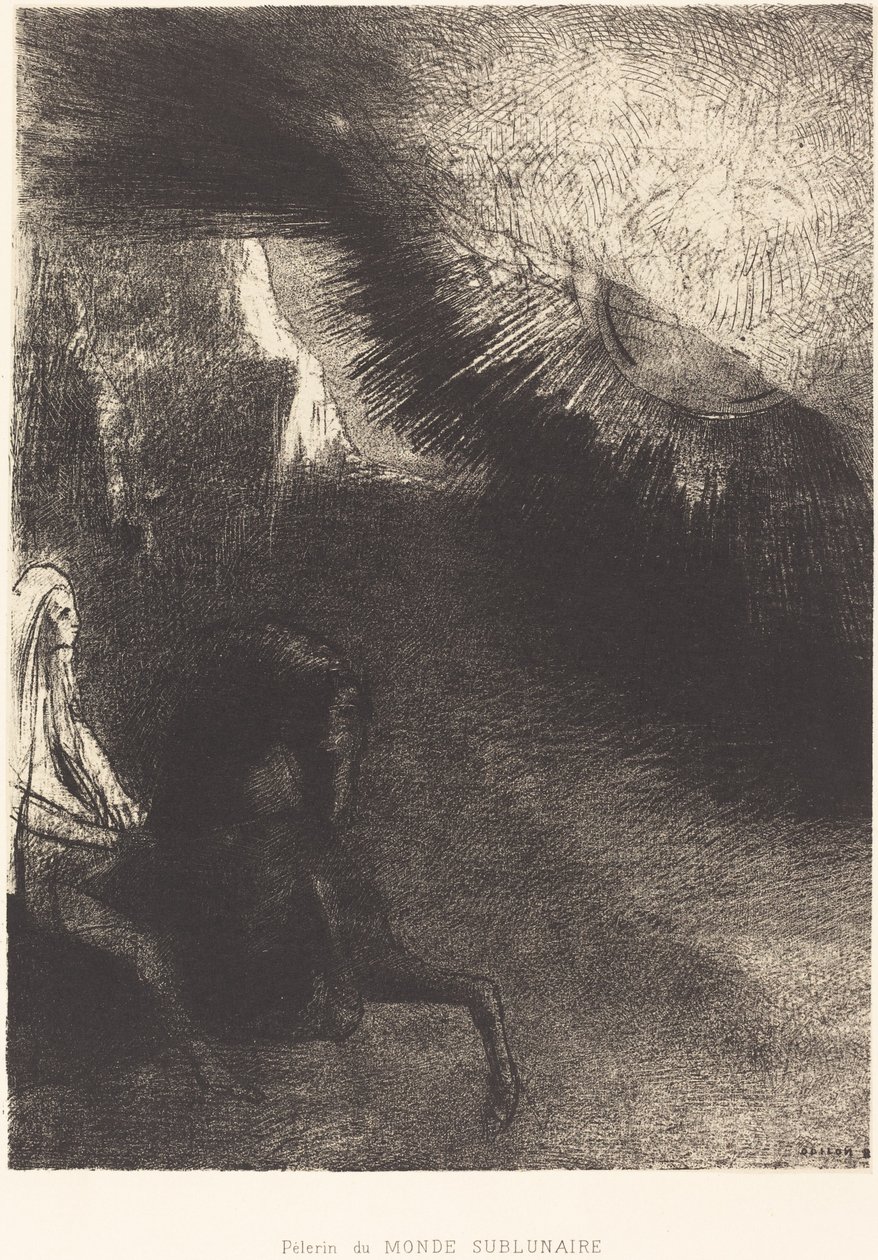 Pilgrim fra den undermåneske verden af Odilon Redon