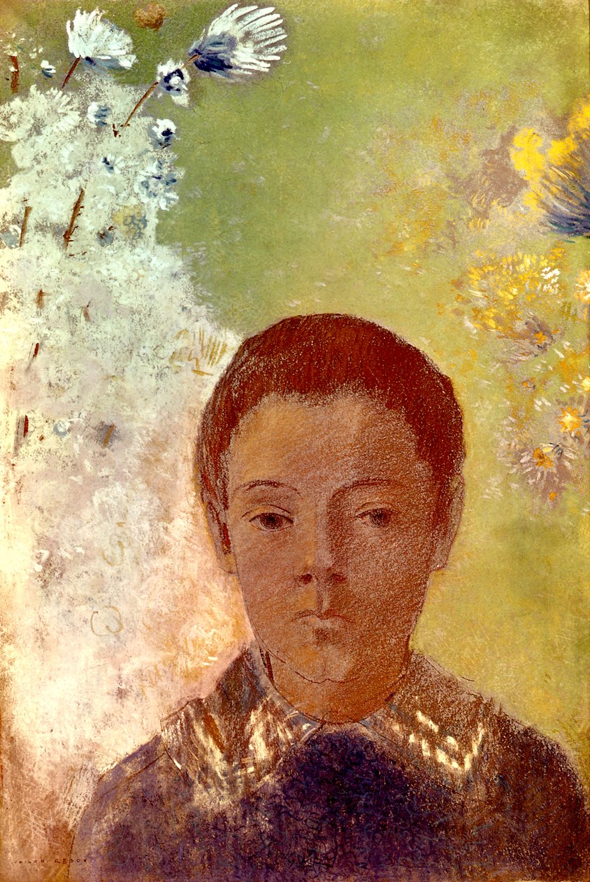 Portræt af Ari Redon, c1898 af Odilon Redon