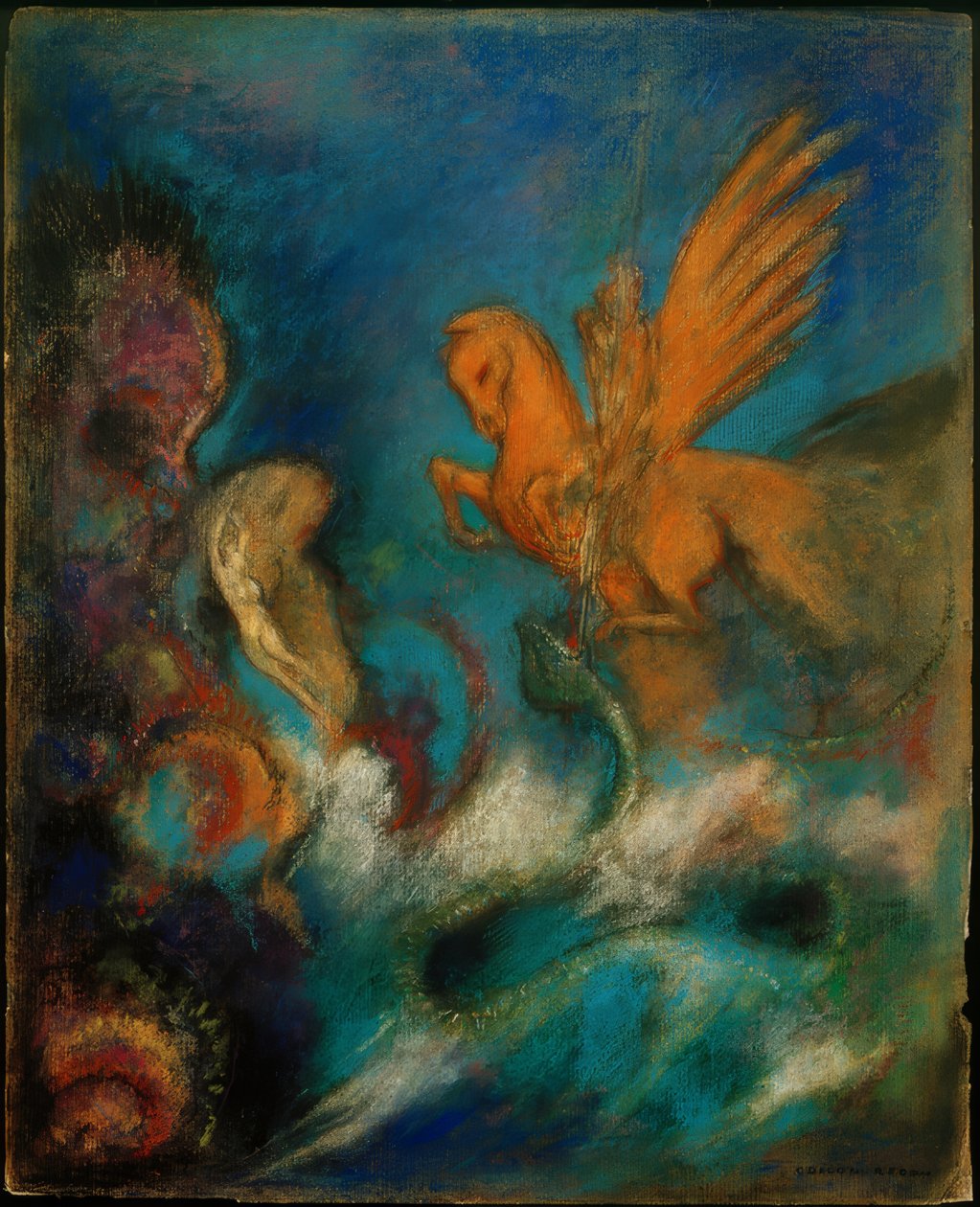 Roger og Angelica (Perseus og Andromeda) af Odilon Redon