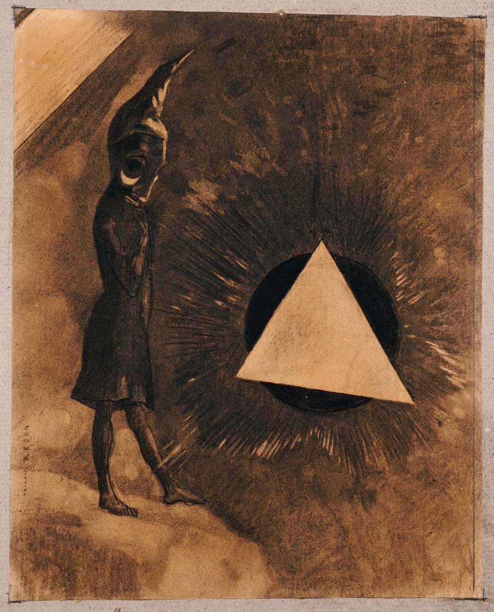 Bekymring for Absolute.Philosopher, 1881 af Odilon Redon