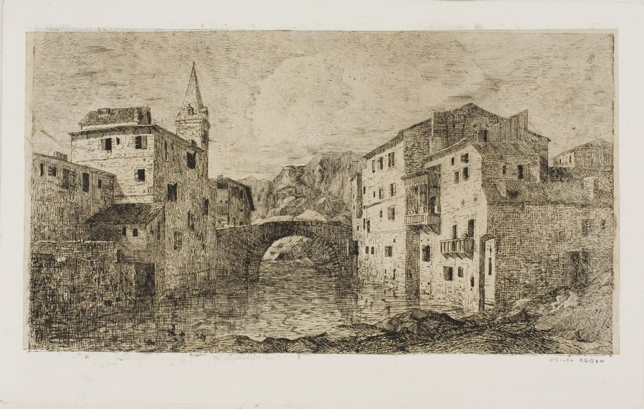 St.-Jean-Pied-de-Port af Odilon Redon