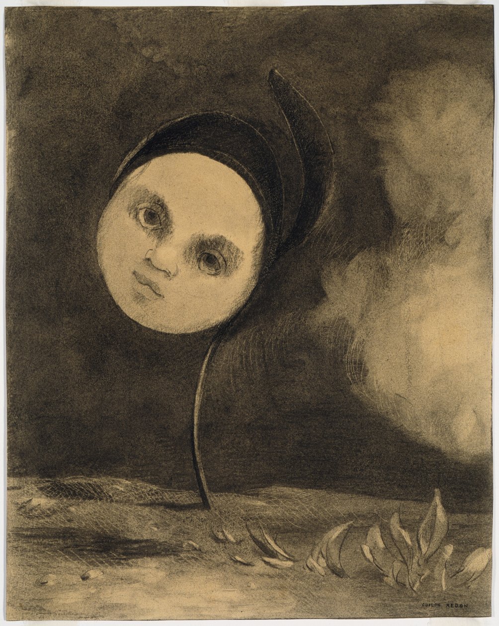 Mærkelig blomst (De fattiges lille søster) af Odilon Redon
