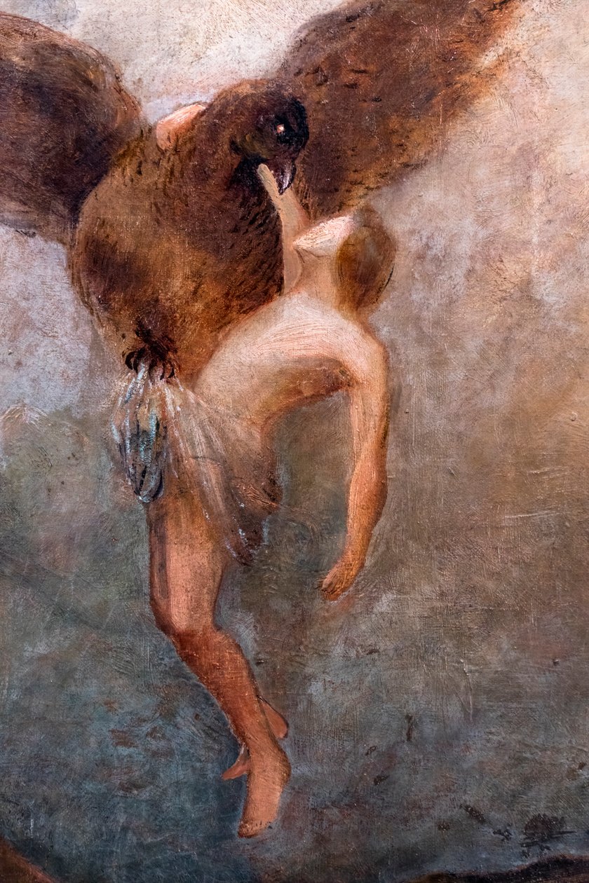 Bortførelsen af Ganymedes, detalje, ca. 1910 (olie på lærred) af Odilon Redon