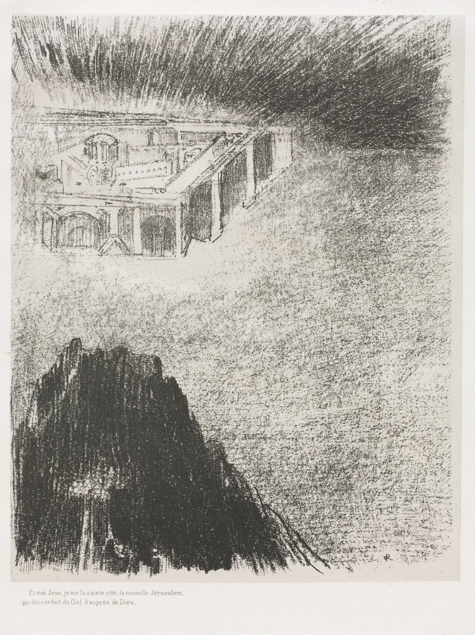 The Apocalypse of Saint John: And I, John, Saw the Holy City, New Jerusalem., 1899. af Odilon Redon