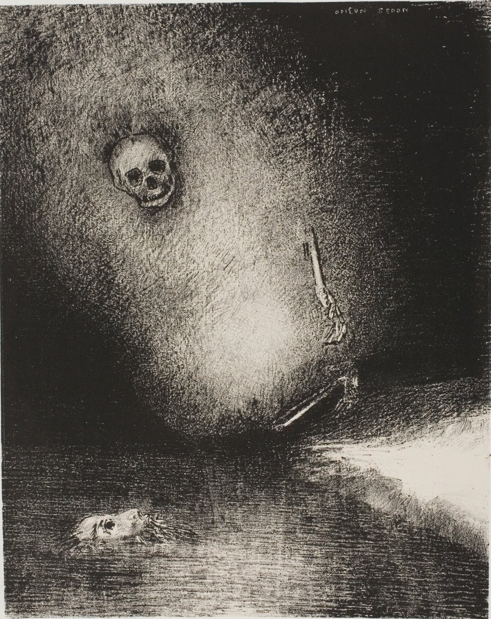 Drømmen er endt i døden, fra The Juror af Odilon Redon