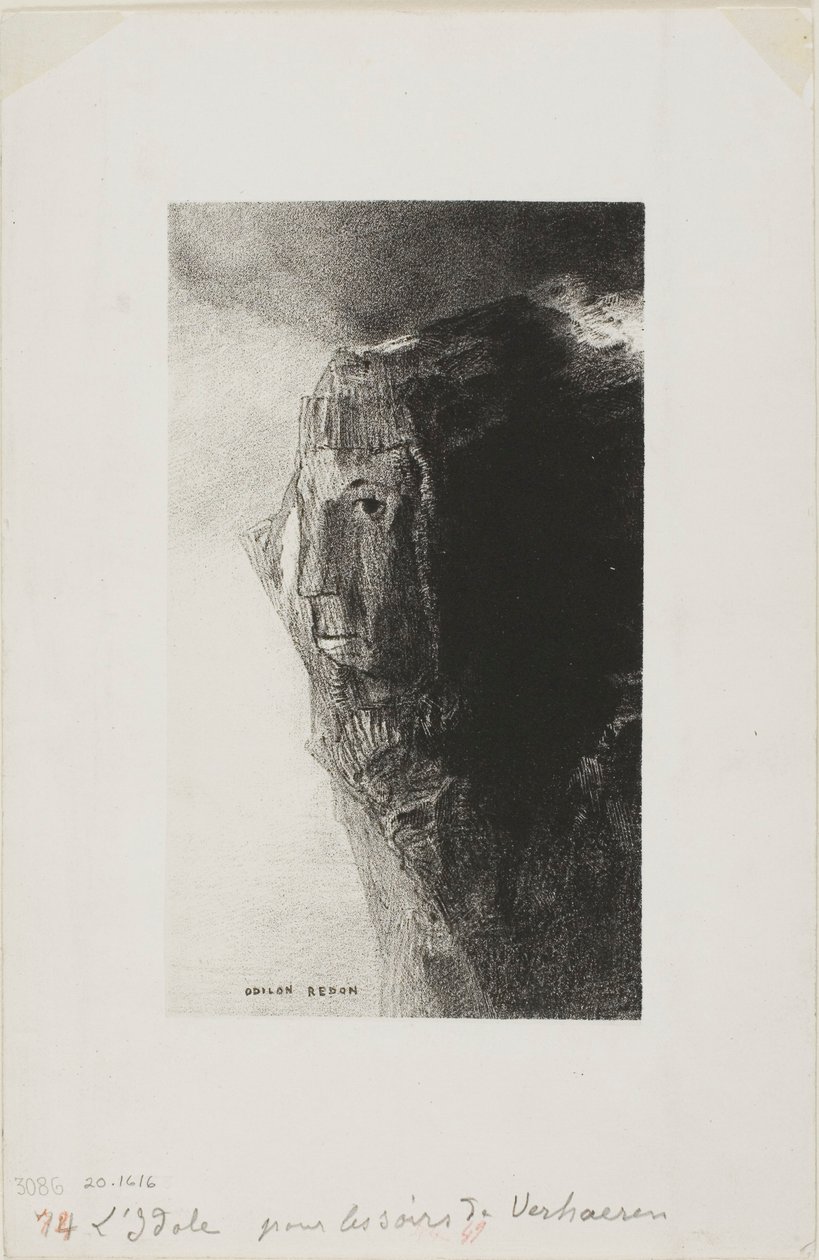 Idolet, forsidebillede fra Emile Verhaerens Les Soirs af Odilon Redon