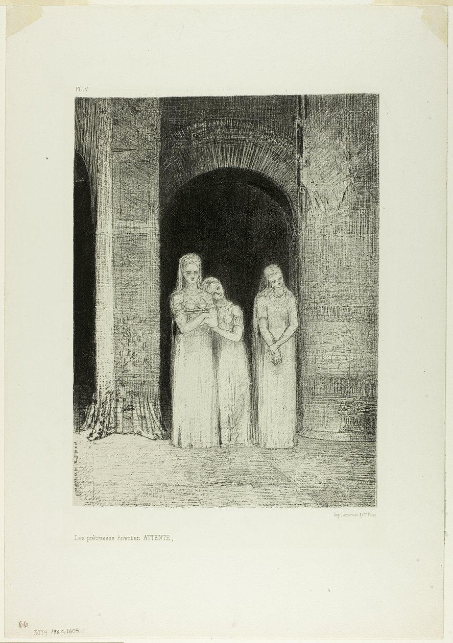 Præstinderne ventede, fra Nat af Odilon Redon
