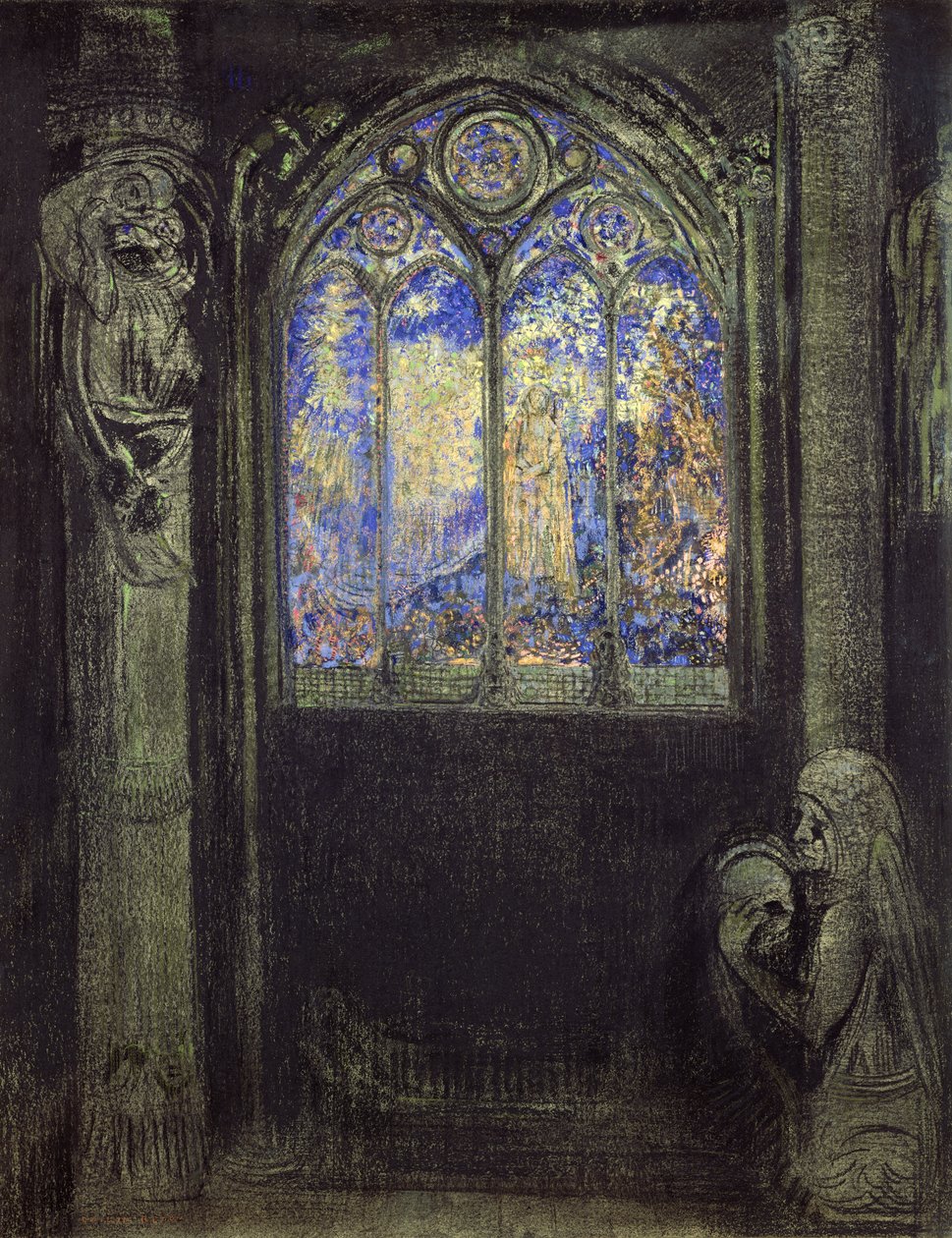 Glasmosaikvinduet af Odilon Redon
