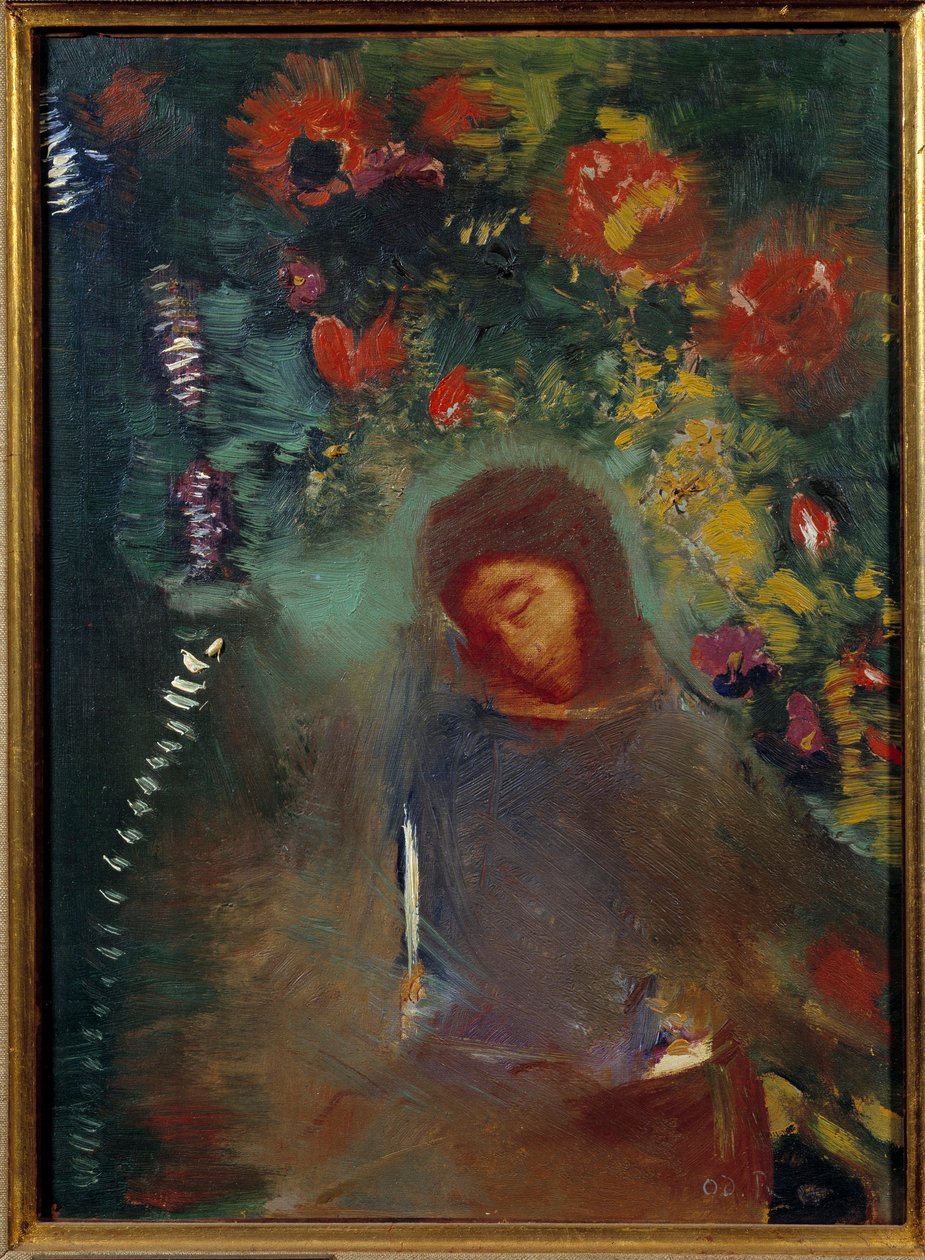 Bønnen Maleri af Odilon Redon (1840-1916) 1893 søn. 0,32x0,24 m Bordeaux, Musee des Beaux Arts af Odilon Redon