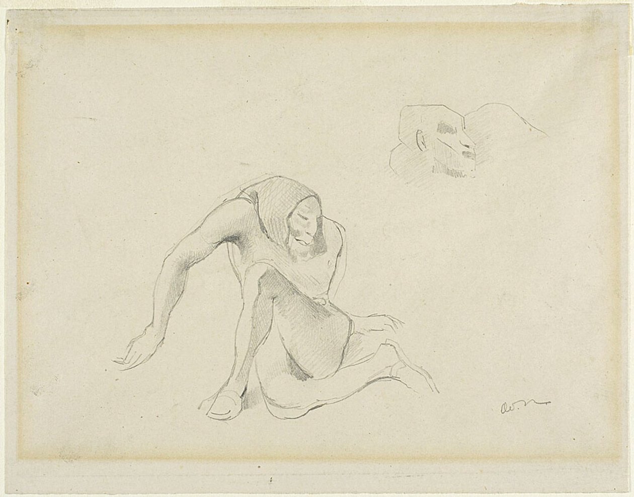 To groteske figurer af Odilon Redon